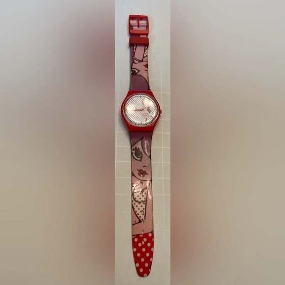 SWATCH Watch Vintage Pop Art Style Working HTF RARE